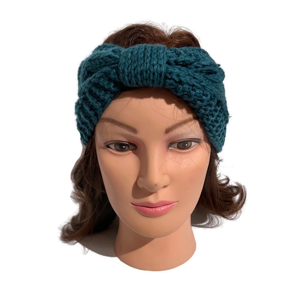Blue Braided Winter Stretch Headbands